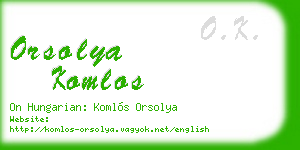 orsolya komlos business card
